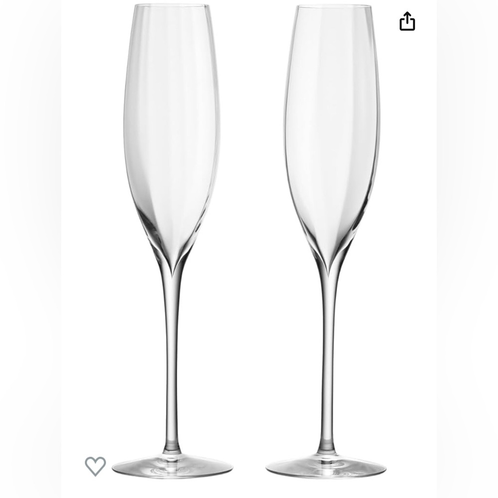 Waterford Elegance Optic Champagne Flutes